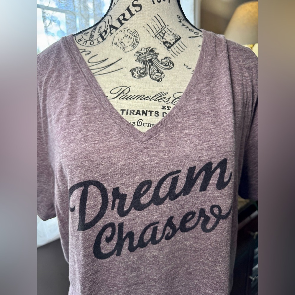 Lane Bryant Purple Short Sleeve Dream Chasers Tee